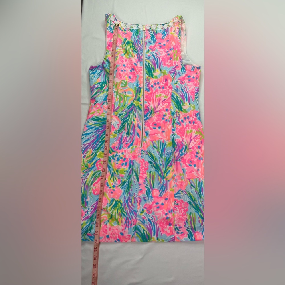 Lilly Pulitzer Gabby Fan Sea Pants Multi Corded Lace Detail Shift Dress Size 6 - Picture 11 of 11